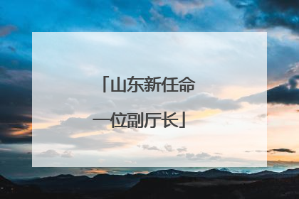 山东新任命一位副厅长